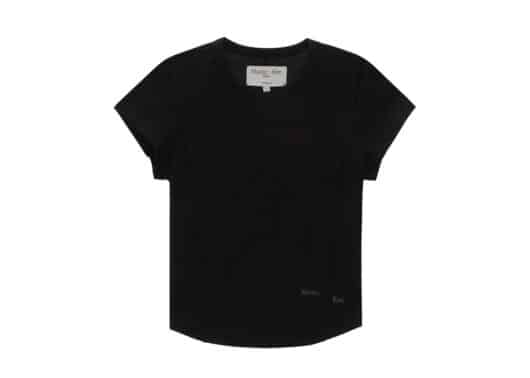 Matin Kim Slim Line Half Tee Black TS010