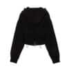 Matin Kim String Detail Crop Zip Up Hoodie Black JP011 - Image 2