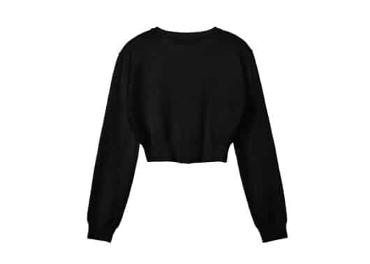 Rest & Recreation Crop Knit Cardigan Black - Image 2