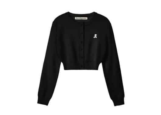 Rest & Recreation Crop Knit Cardigan Black