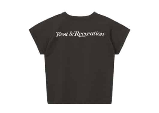 Rest & Recreation Logo Crop Tee Charcoal - Image 2