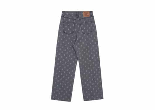 Rest & Recreation Logo Printed Jeans Light Grey - Image 2