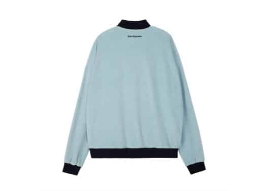 Rest & Recreation Velvet Half Zip-Up Blue - Image 2