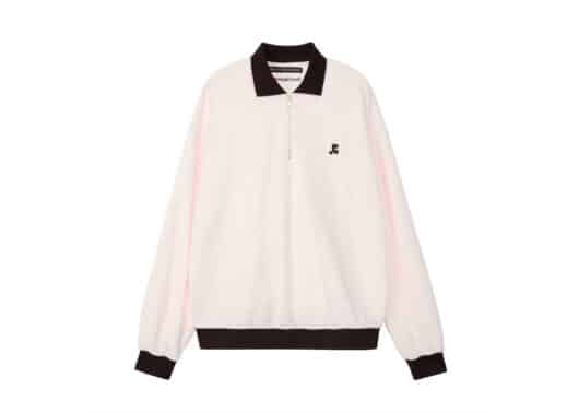 Rest & Recreation Velvet Half Zip-Up Pink