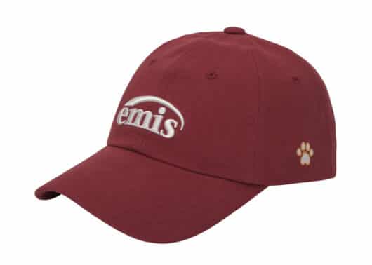 Emis Foot Print Ball Cap Red front view