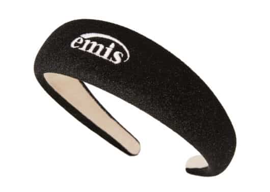 Emis Glitter Velvet Hairband Black