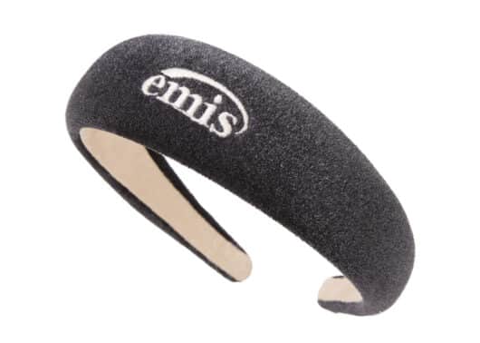 Emis Glitter Velvet Hairband Gray front view
