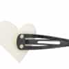 Emis Heart Hairpin Ivory (Set of 2) back view