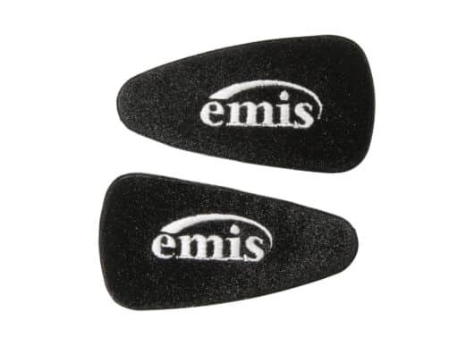 Emis Velvet Wide Hairpin Black (Set of 2) front view
