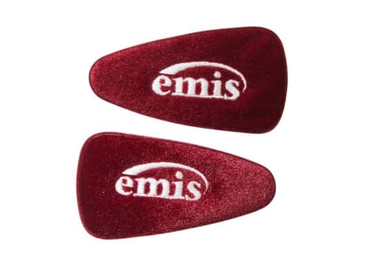 Emis Velvet Wide Hairpin Red (Set of 2) front view