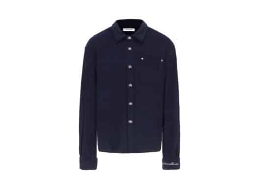 Galliano Landor Acetate Corduroy Cufflinks Shirt Black