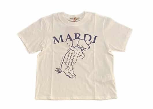 Mardi Mercredi Swing The Tail DDANJI Slim Tee Ivory Navy