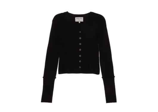 Matin Kim Cut Out Detailed Knit Cardigan Black CD005