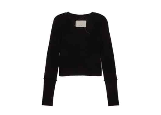 Matin Kim Cut Out Detailed Knit Cardigan Black CD005 - Image 2