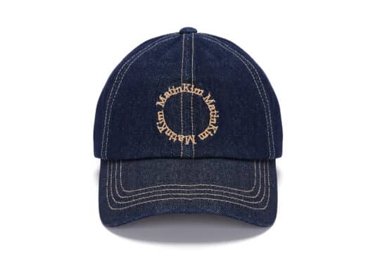 Matin Kim Denim Circle Logo Ball Cap Blue HT705