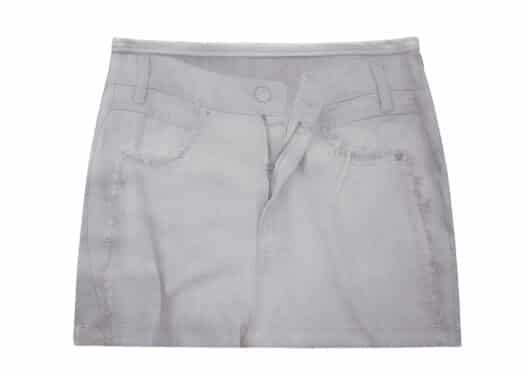 Matin Kim Denim Printed Jersey Mini Skirt Sky SK004