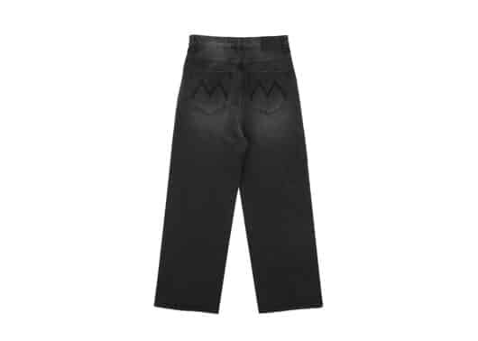 Matin Kim Flower Printed Denim Pants Charcoal DN009 - Image 2
