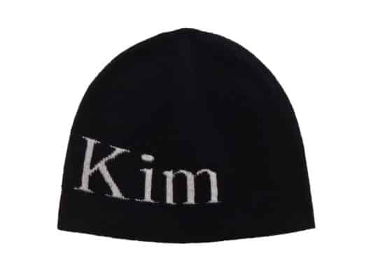 Matin Kim Logo Jacquard Short Beanie Black HT006 - Image 2