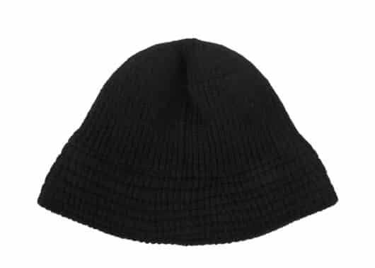 Matin Kim Logo Knit Bucket Hat Black HT020 - Image 2
