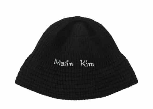 Matin Kim Logo Knit Bucket Hat Black HT020