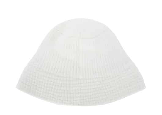 Matin Kim Logo Knit Bucket Hat Ivory HT020 - Image 2