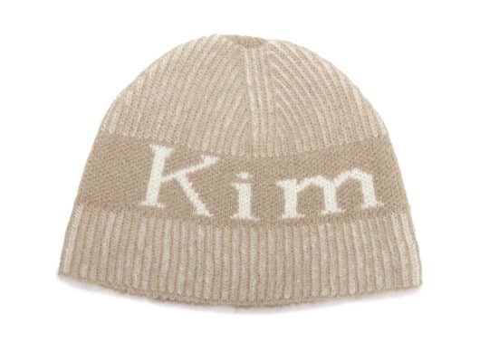 Matin Kim Matin Stripe Two Tone Beanie Beige HT019 - Image 2