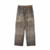 Matin Kim Vintage Graphic Printed Denim Pants Brown DN030 - Image 2