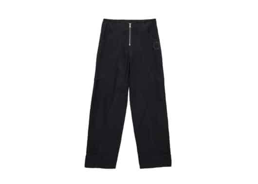 Matin Kim Wavy Stitch Zipper Cotton Pants Black PT038