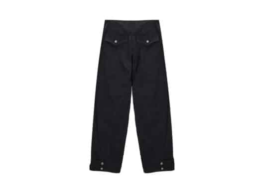 Matin Kim Wavy Stitch Zipper Cotton Pants Black PT038 - Image 2
