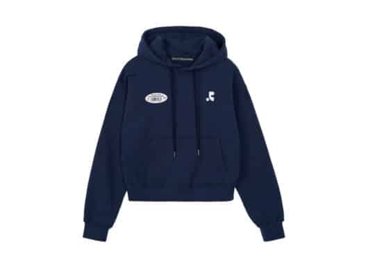 Rest & Recreation 22 Logo Cropped Hoodie Navy