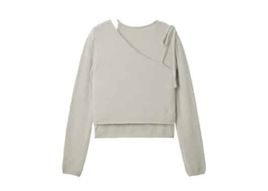 Rest & Recreation Unbalance Layered Knit Top Grey - Image 2