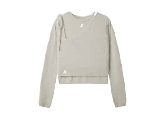 Rest & Recreation Unbalance Layered Knit Top Grey