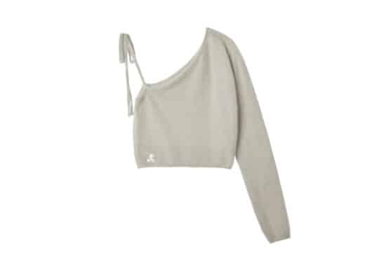 Rest & Recreation Unbalance Layered Knit Top Grey - Image 3