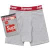 Supreme Hanes Boxer Briefs (2 Pack) Heather Grey