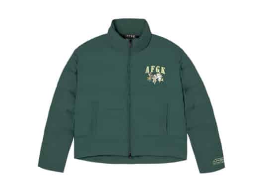 A Few Good Kids Three Angels Puffer Jacket Green front view