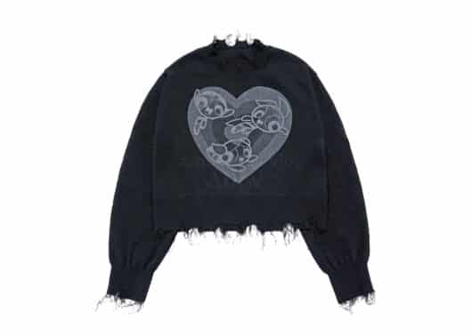 ADLV The Powerpuff Girls x Acmedelavie Artwork Damaged Knit Black