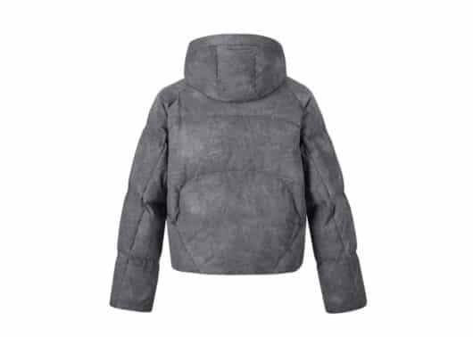 Aventen Pin Signature Logo Down Jacket Grey - Image 2