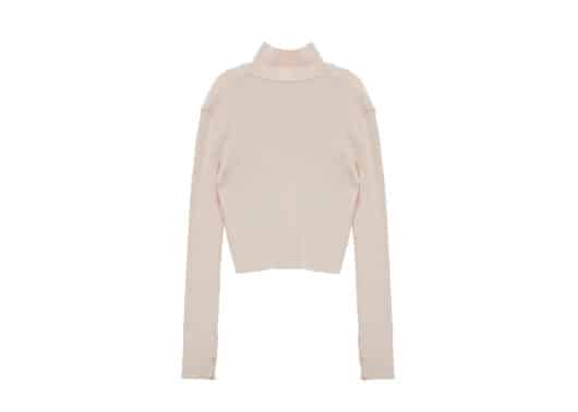 Matin Kim Airy Button Collar Cardigan Beige CD001 - Image 2