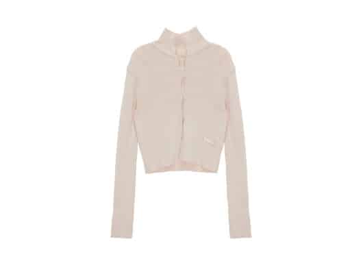 Matin Kim Airy Button Collar Cardigan Beige CD001