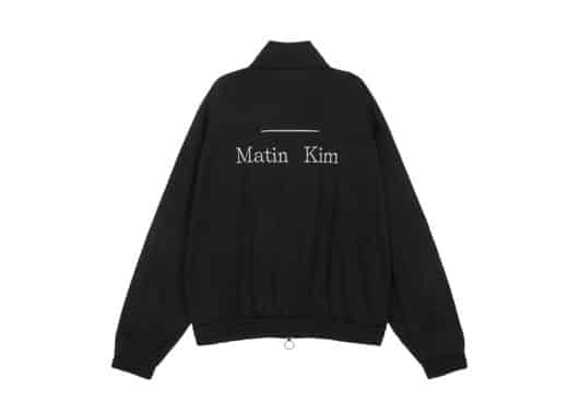Matin Kim Back Logo Point Track Jumper Black JP017 - Image 2