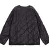 Matin Kim Collarless Quilting Zip Up Jumper Black JP051 - Image 2