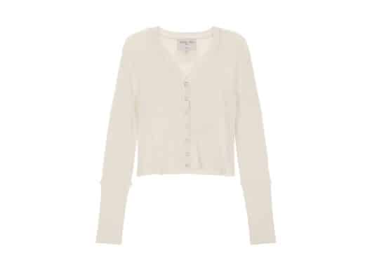 Matin Kim Cut Out Detailed Knit Cardigan Ivory CD005