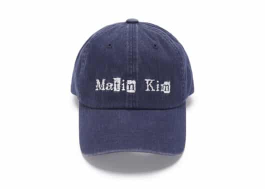 Matin Kim Logo Scrap Ball Cap Navy HT008
