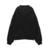Matin Kim Pigment Dying Logo Hoody Zip Up Black JP019 back view