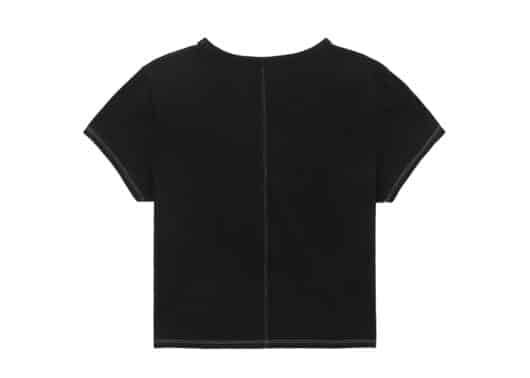 Matin Kim Shade Logo Crop Tee Black TS032 - Image 2