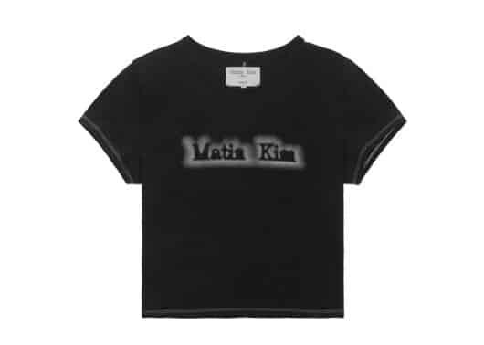 Matin Kim Shade Logo Crop Tee Black TS032