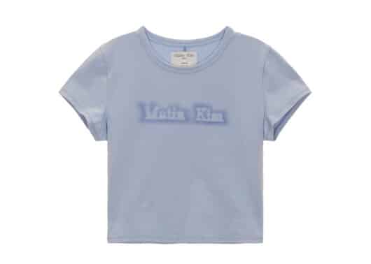 Matin Kim Shade Logo Crop Tee Sky TS032
