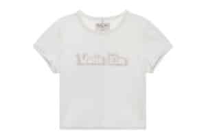 Matin Kim Shade Logo Crop Tee White TS032
