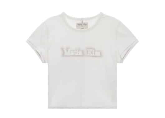 Matin Kim Shade Logo Crop Tee White TS032