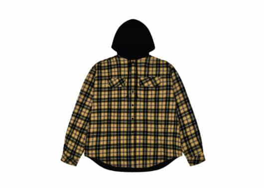 Project G/R Reversible Hooded Check Shirt Yellow Black